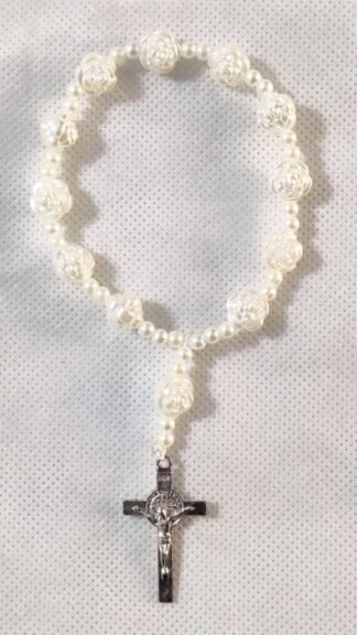 Pearl Flower Rosary - 8 MM