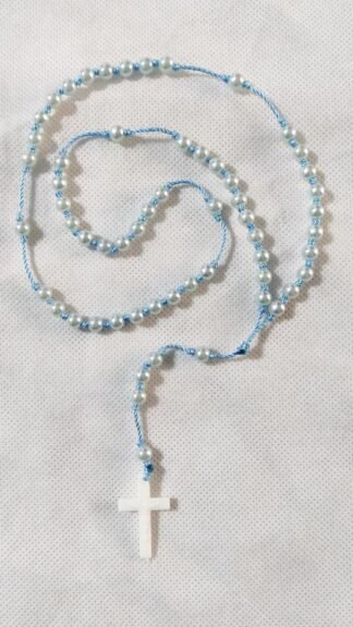 Pearl Colour Rosary - 4 MM