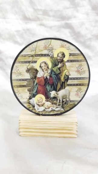 Holy Family Wooden Frame - 4 Inch