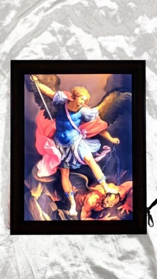 St. Michael Archangel Led Photo Frame - 18x14Inch