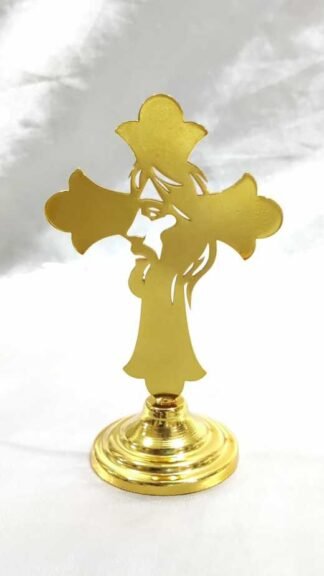 Golden Plated Car Cross - 4 Inch