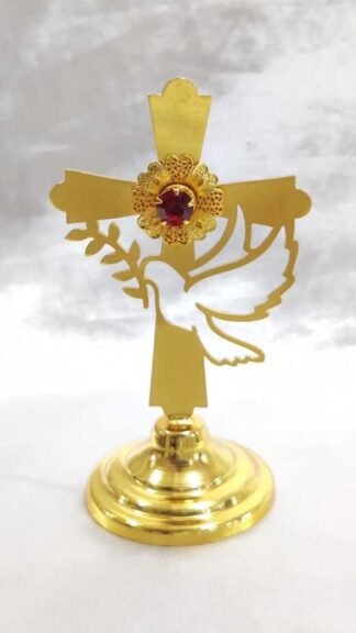 Golden Plated Car Cross - 4 Inch