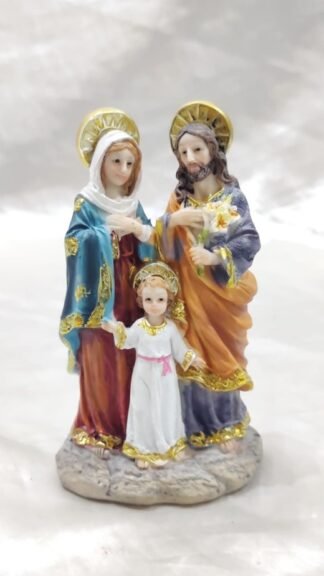Italian Poly Marble Holy Family Statue - 5 Inch