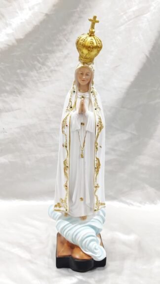 Italian Poly Marble Fatima Mother Statue - 20 Inch