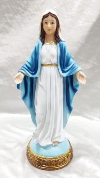Poly Marble Immaculate Mary Statue - 15 Inch