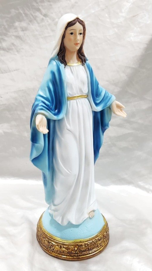 Poly Marble Immaculate Mary Statue - 15 Inch - Image 3