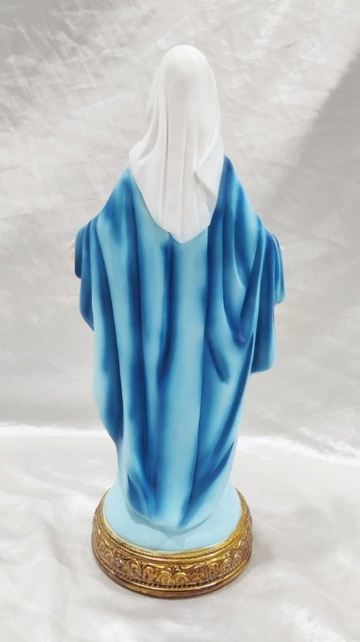 Poly Marble Immaculate Mary Statue - 15 Inch - Image 5