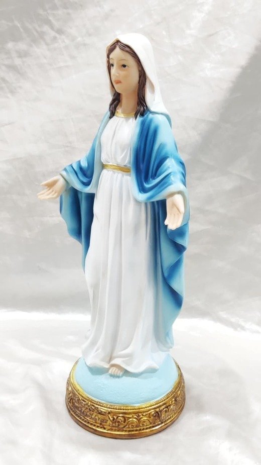 Poly Marble Immaculate Mary Statue - 15 Inch - Image 2