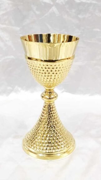 Gold Plated Chalice with Paten - 9 Inch