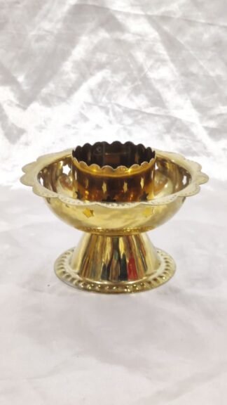 Elegant Agarbatti Brass Stand - 3.5 Inch