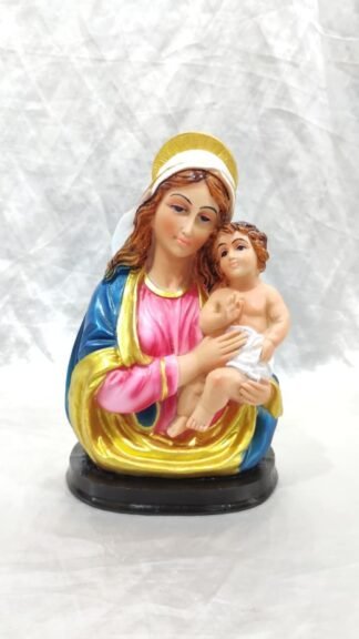 Poly Marble Blessed Virgin Mary Statue - 9 Inch