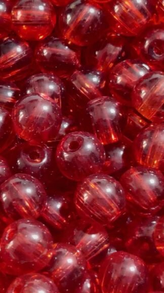 Red Glass Beads - 8mm