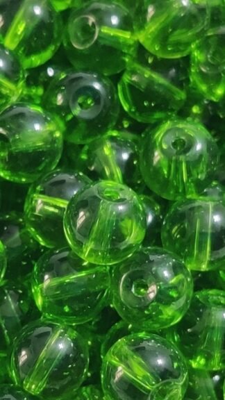 Green Glass Beads - 8mm