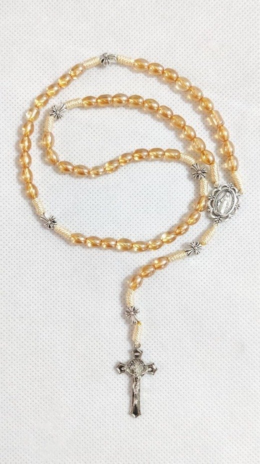 Oval Shining With Medal Rosary