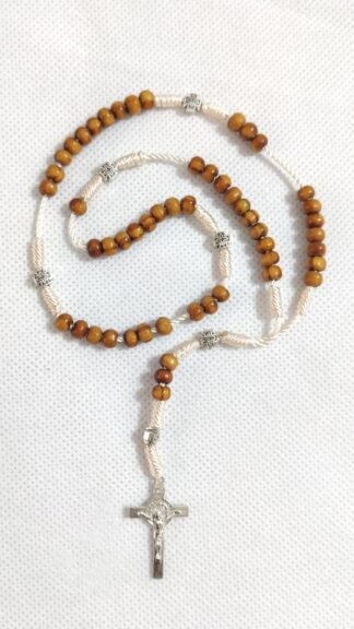 Olive Wooden With Medal Rosary - 6 MM