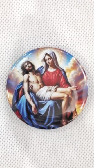 Pietà Fridge Magnet Round