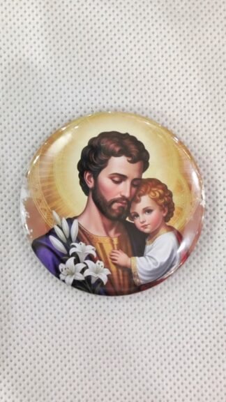 St Joseph Fridge Magnet Round