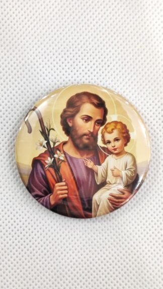 St Joseph Fridge Magnet Round