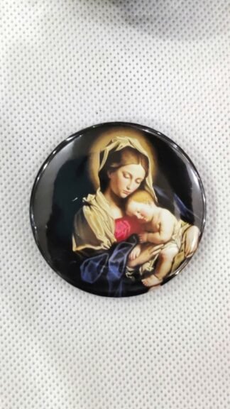 Mother Mary Fridge Magnet Round