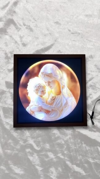 Madonna Mary Led Photo Frame - 16x16 Inch