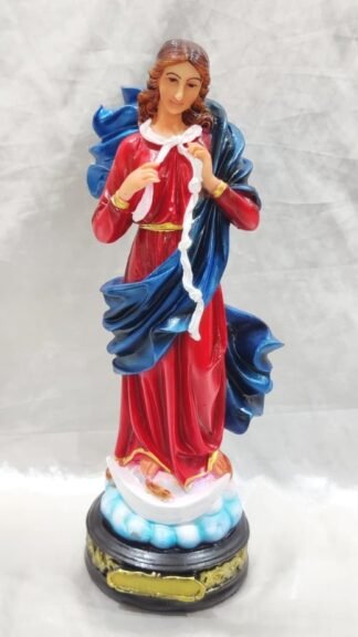 Mary, Untier of Knots Poly Marble Sculpture - 12 Inch