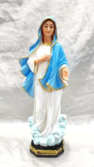 Poly Marble Blessed Virgin Mary Statue - 12 Inch