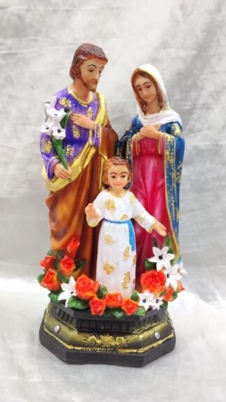 Poly Marble Holy Family Statue - 12 Inch