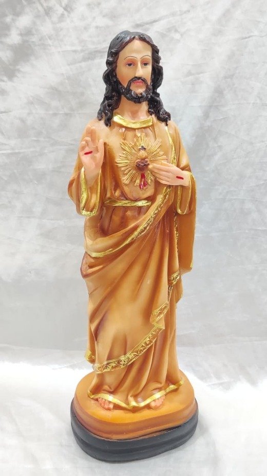 Poly Marble Sacred Heart Statue - 17 Inch - Image 2