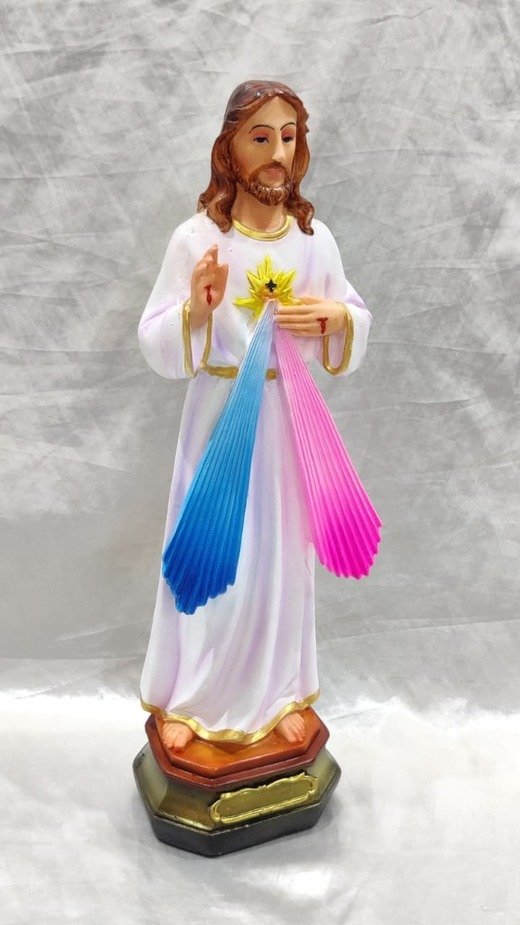 Poly Marble White Divine Mercy Statue - 15 Inch - Image 5
