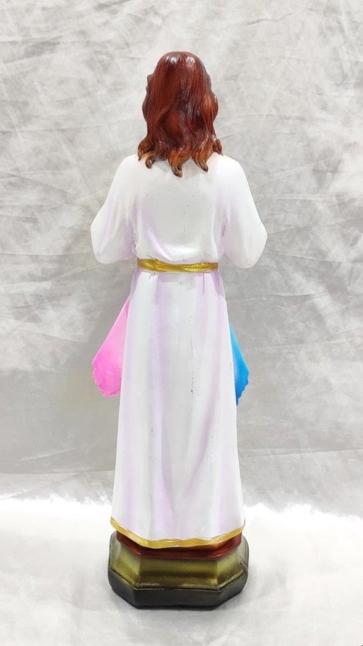 Poly Marble White Divine Mercy Statue - 15 Inch - Image 3