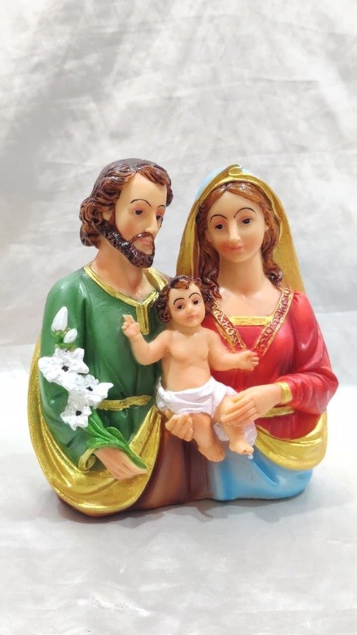 Poly Marble Holy Family Statue - 6 Inch - Image 2