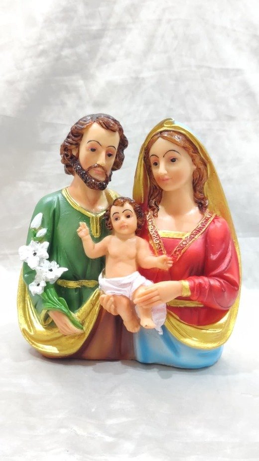 Poly Marble Holy Family Statue - 6 Inch