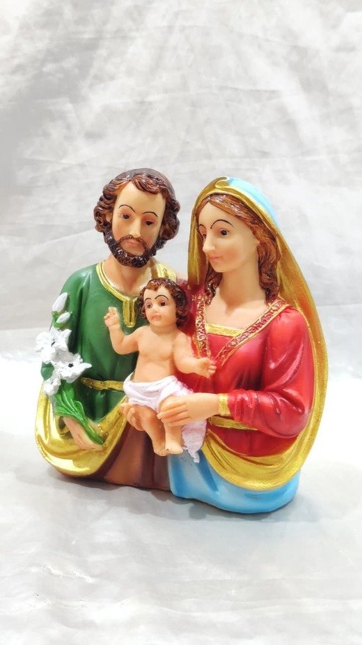 Poly Marble Holy Family Statue - 6 Inch - Image 3