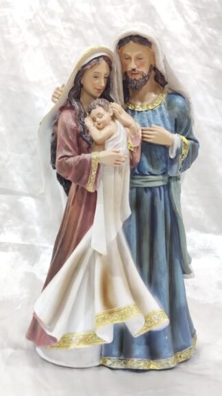 Poly Marble Holy Family Statue - 12 Inch