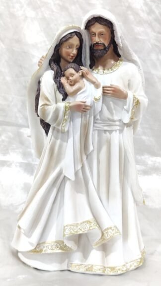 Poly Marble Holy Family Statue - 12 Inch