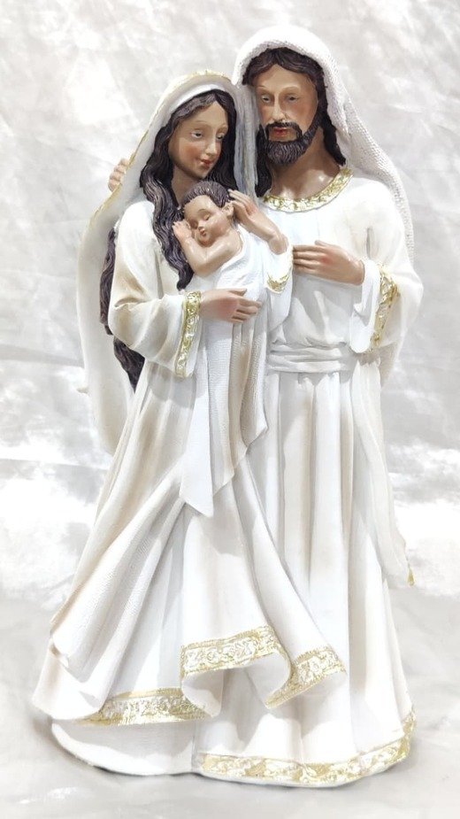 Poly Marble Holy Family Statue - 12 Inch