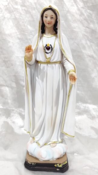 Poly Marble Immaculate Mary Statue - 12 Inch
