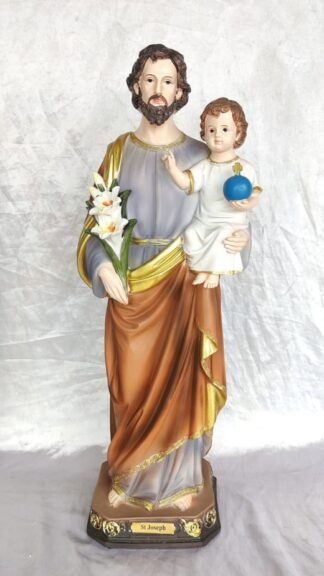 Poly Marble Saint Joseph Figure - 2 Feet