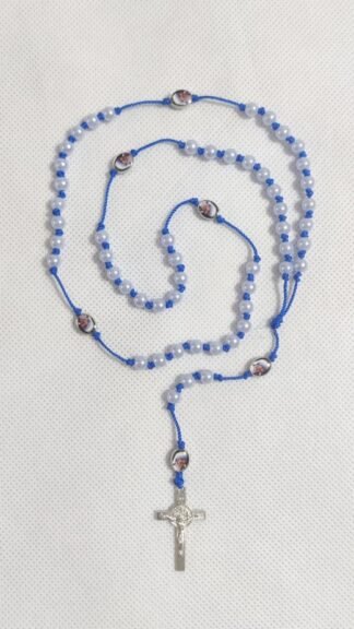 Pearl Rosary With Mother Teresa Medal - 6 MM