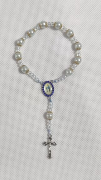 10 Beads Pearl With Cup Rosary - 8mm