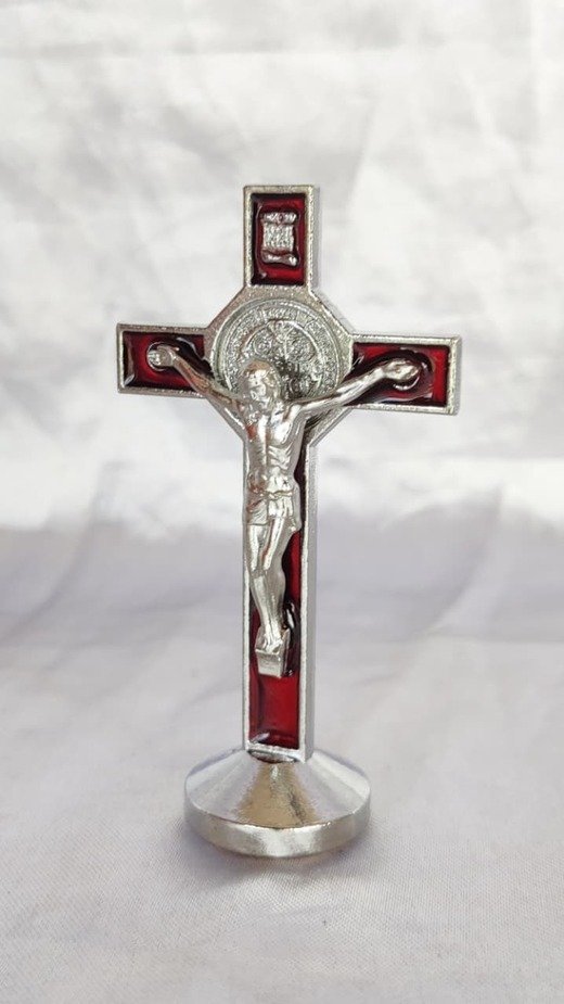 Silver Plated Car Cross - 3 Inch - Image 4
