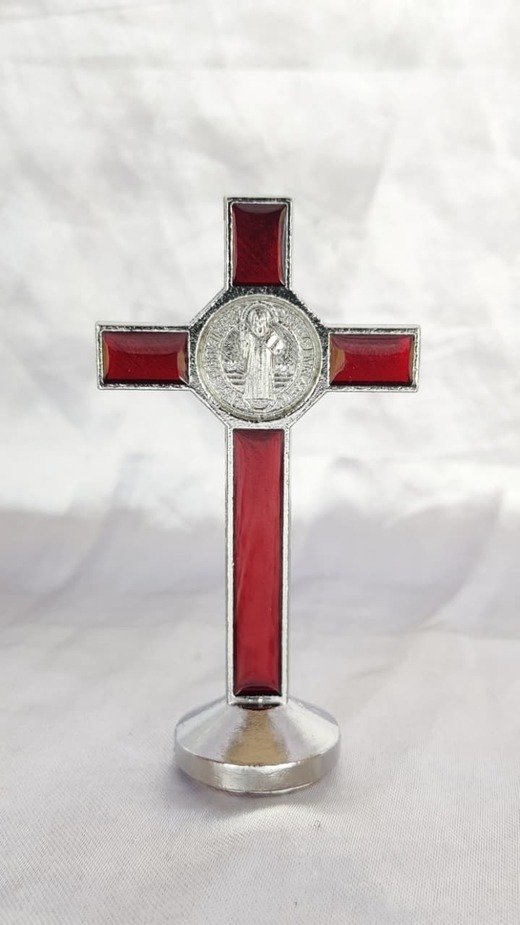 Silver Plated Car Cross - 3 Inch - Image 5