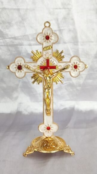 Dainty Plated Crucifix for Home - 5 Inch