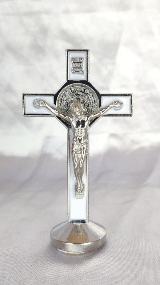 Silver Plated Car Cross - 3 Inch
