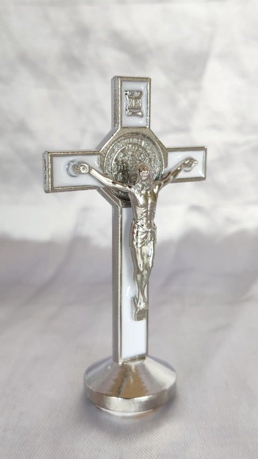 Silver Plated Car Cross - 3 Inch - Image 2