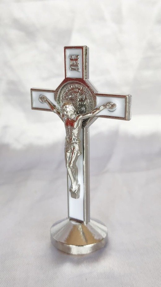 Silver Plated Car Cross - 3 Inch - Image 4