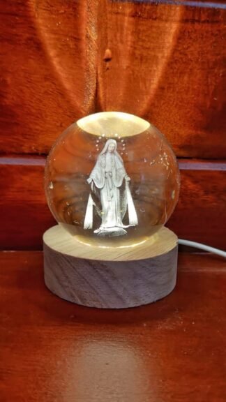Elegant 3D Crystal Night Light – Immaculate Edition