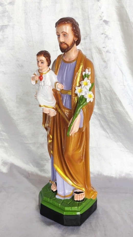 Poly Marble St Joseph Statue - 15 Inch - Image 3