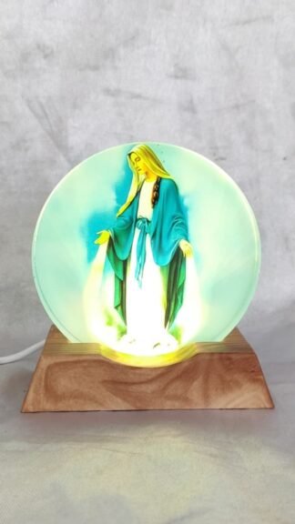 Elegant 3D Crystal Night Light – Immaculate Edition - 5 Inch