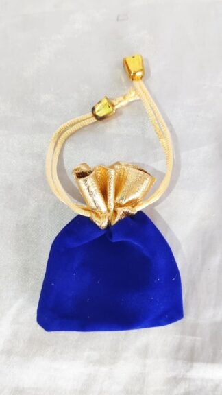 Blue Colored Rosary Pouch - 4*3 Inch